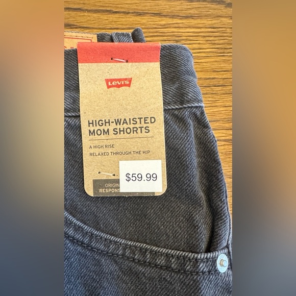 Levi's Women's Dark Gray Jean Shorts - Picture 3 of 3